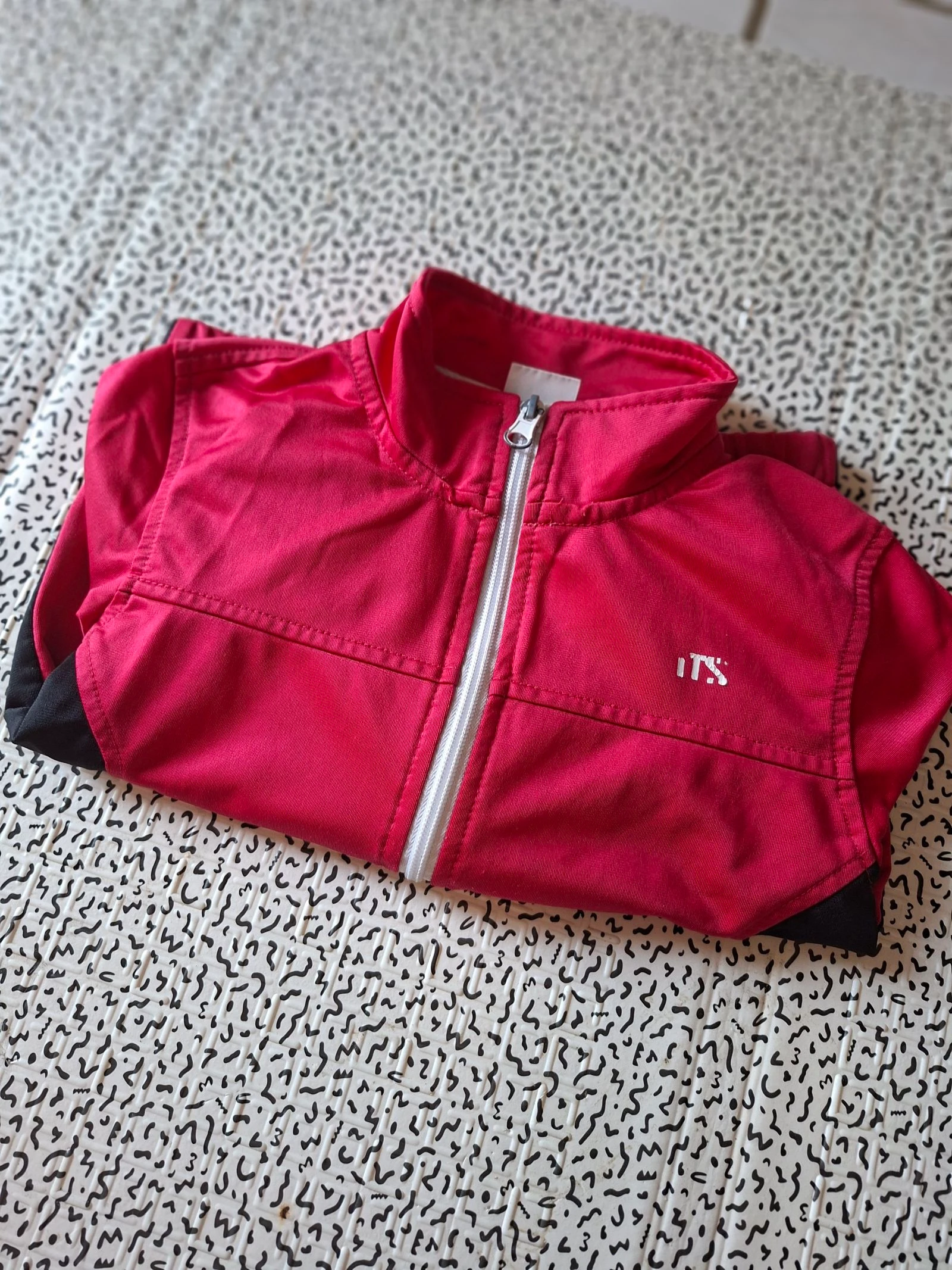 Chaqueta deportiva ITS para niña 5 años 110 cm rosa flúor con cremallera de poliéster ligero – photo 7